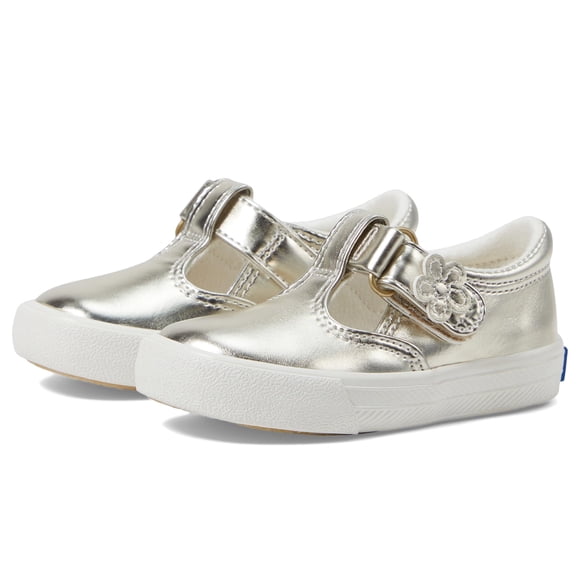 Zapatos para Niños Pequeños Keds Daphne de Cuero con Correa en T y Espuma de Memoria