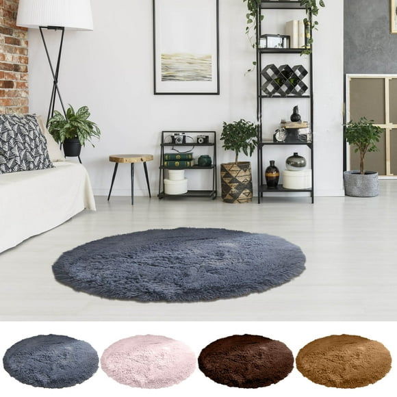 Sentmoon Washable Rugs Bathroom Rug Round Carpet Bedroom Bedside Blanket Guest Hall Hanging Basket Computer Chair Floor Mat Yoga Mat for Living Room, Bedroom, and Dining Room