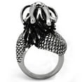 thumbnail image 4 of Luxe Jewelry Designs Women's Stainless Steel Dragon-Themed Ring Stainless Steel Ring with Synthetic, 4 of 4