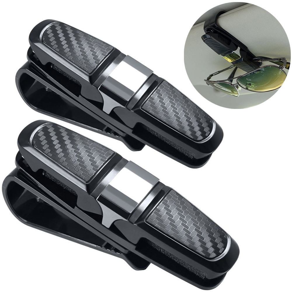 Glasses Holder for Car Sun Visor, 2 Pack Sunglasses Eyeglasses Mount ...