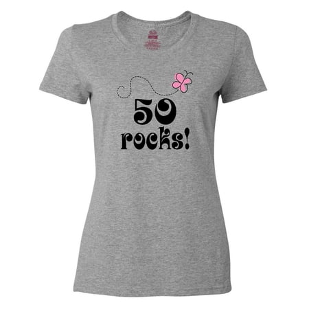 Inktastic 50th Birthday 50 Rocks Gift Women s T-Shirt