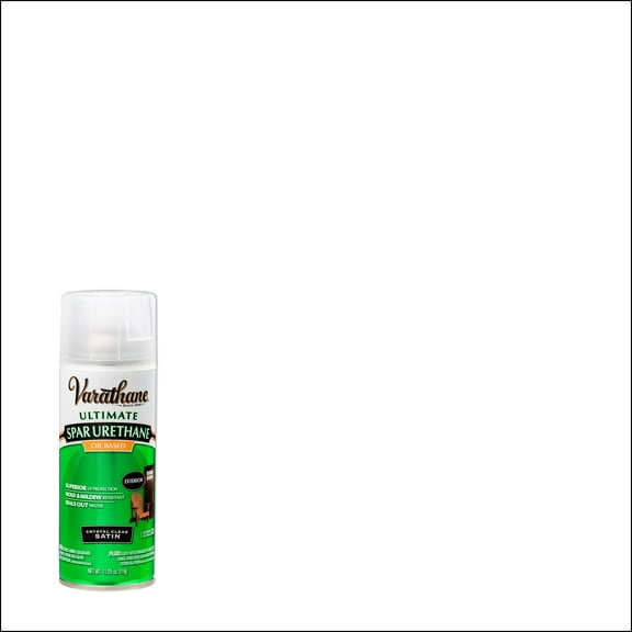 Satin Clear, Varathane Exterior Wood Ultimate Spar Urethane Oil-Based-340283, 11.25 Oz Aerosol Spray