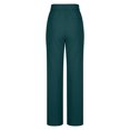 thumbnail image 5 of Njagoc3 Womens Fashion Casual Temperament Pockets Solid Color Elastic Waist Long Pants, 5 of 6