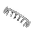thumbnail image 1 of Unique Bargains 1 Pc Fake Grills Hip Hop Rhinestones Teeth Grillz Silver Tone, 1 of 6