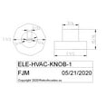 thumbnail image 3 of HVAC manual damper knob white, designed for .25 Inch shaft dampers, 3 of 3