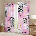 thumbnail image 2 of jejeloiu Kawaii Cattle Blackout Curtains Set of 2 (52x84 Each),Cute Dasiy Flowers Window Curtains,Rustic Western Farmhouse Curtains and Drapes For Girls Teens,Super Cozy Room Decor, 2 of 6