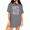 Grey, variant on UNISHE Summer Neutral Floral Graphic Shirt for Women - Soft Beige Lily Line Art Tee