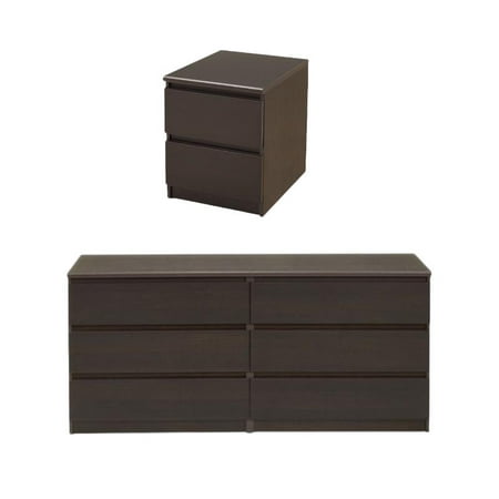 Scottsdale 2 Piece 6 Drawer Double Dresser And 2 Drawer Nightstand