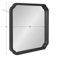 thumbnail image 6 of Kate and Laurel Marston Wood Framed Wall Mirror, Black 24x24, 6 of 8