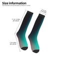 thumbnail image 2 of Vsdgher Teal and Peach Knee Socks, High Socks Long Stretchy Sock Women Knee High Stocking, Long Socks for Women, 2 of 6