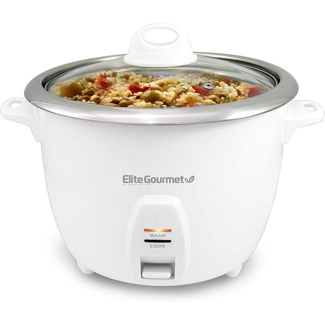 Arrocera y Vaporera Eléctrica Elite Gourmet 10 tazas Color Blanco