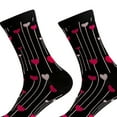 thumbnail image 5 of Uaswgudfs Valentine's Day Socks Couple Socks Unisex Crew Socks - Stylish Heart Stripes Print Knit Socks for Men & Women, Valentine’s Gift Socks, 5 of 5