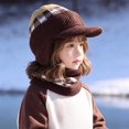 thumbnail image 2 of Enyan Kids Winter Hats Girls Knit Beanie Visor Cap Thick Warm Beanies with Brim for Little Toddler Girl, 2 of 8