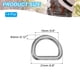thumbnail image 2 of Uxcell 0.8" Anillos en D de metal, 4 Pcs Anillo D soldado de acero inoxidable 304 para cinturones, collares de perro, 3x15mm, 2 of 6