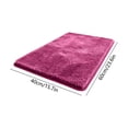 thumbnail image 3 of Soft Plush Shaggy Bath Mat Red 15.7x23.6 in Non Slip Absorbent Quick Dry Microfiber Bathroom Rug Machine Washable Floor Carpet, 3 of 7