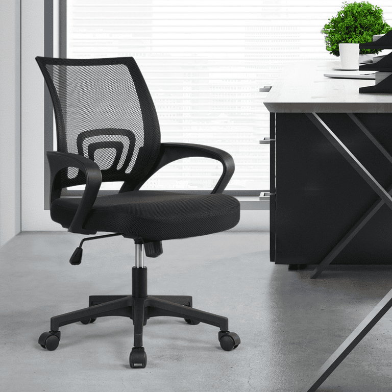 Insignia™ Ergonomic Mesh Office Chair with Adjustable Arms Black