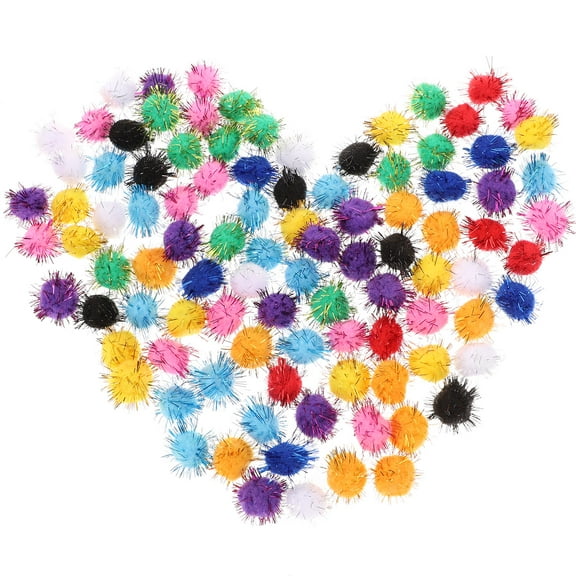 100 Pcs Cat Sparkle Balls Pom Tinsel for Cats Bulk Plush