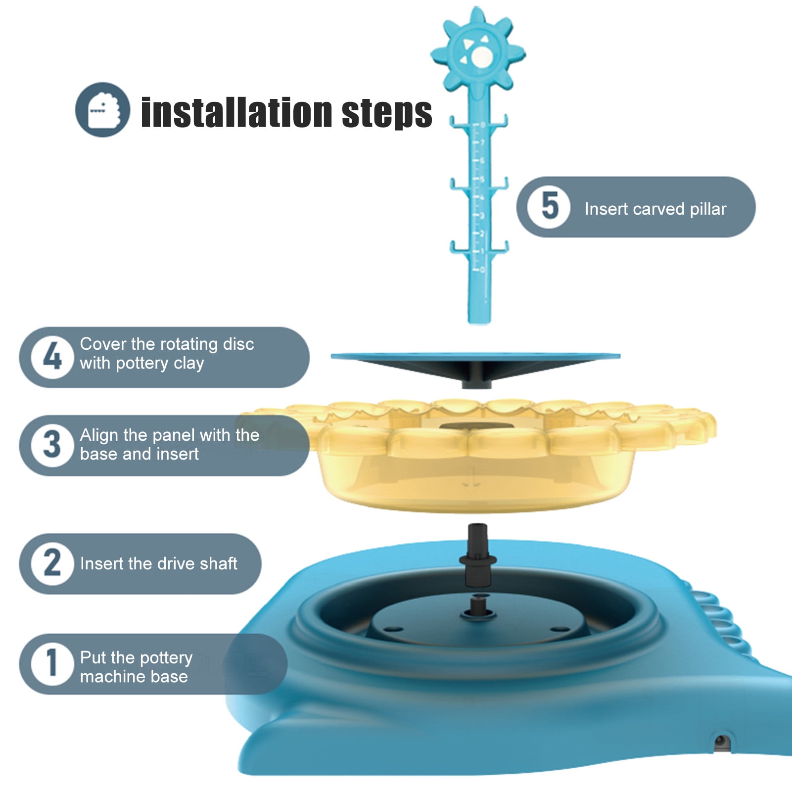 Buy Megawheels Pottery machine set Electric Pottery Wheel Kit Children