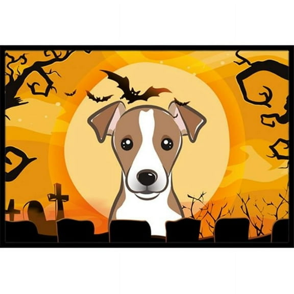 Caroline's Treasures BB1818MAT Halloween Jack Russell Terrier Door Mat, Indoor Rug or Outdoor Welcome Mat 18x27 Doormat