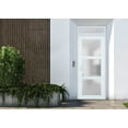 thumbnail image 3 of Front Exterior Prehung Metal-Plastic Door Frosted Glass / Manux 8552 White Silk / Top Window / Office Commercial and Residential Doors Entrance Patio Garage 36" x 94" Right-hand Inswing, 3 of 5