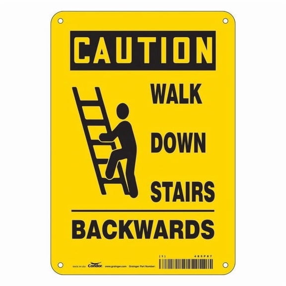 Condor Safety Sign,10 inx7 in,Aluminum 485P87