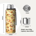 thumbnail image 7 of 20 Oz Fall Pumpkins Leaves Pattern Coffee Tumbler Double Wall Insulated Stainless Steel Water Bottle | Metal Reusable Thermoses Flask with Cup Cap | Leak & Sweat Proof with Anti-Dust Lid, 7 of 7