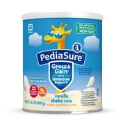 (2 pack) PediaSure Grow & Gain Shake Mix Powder, Vanilla, 14.1 oz Can, 8 Servings