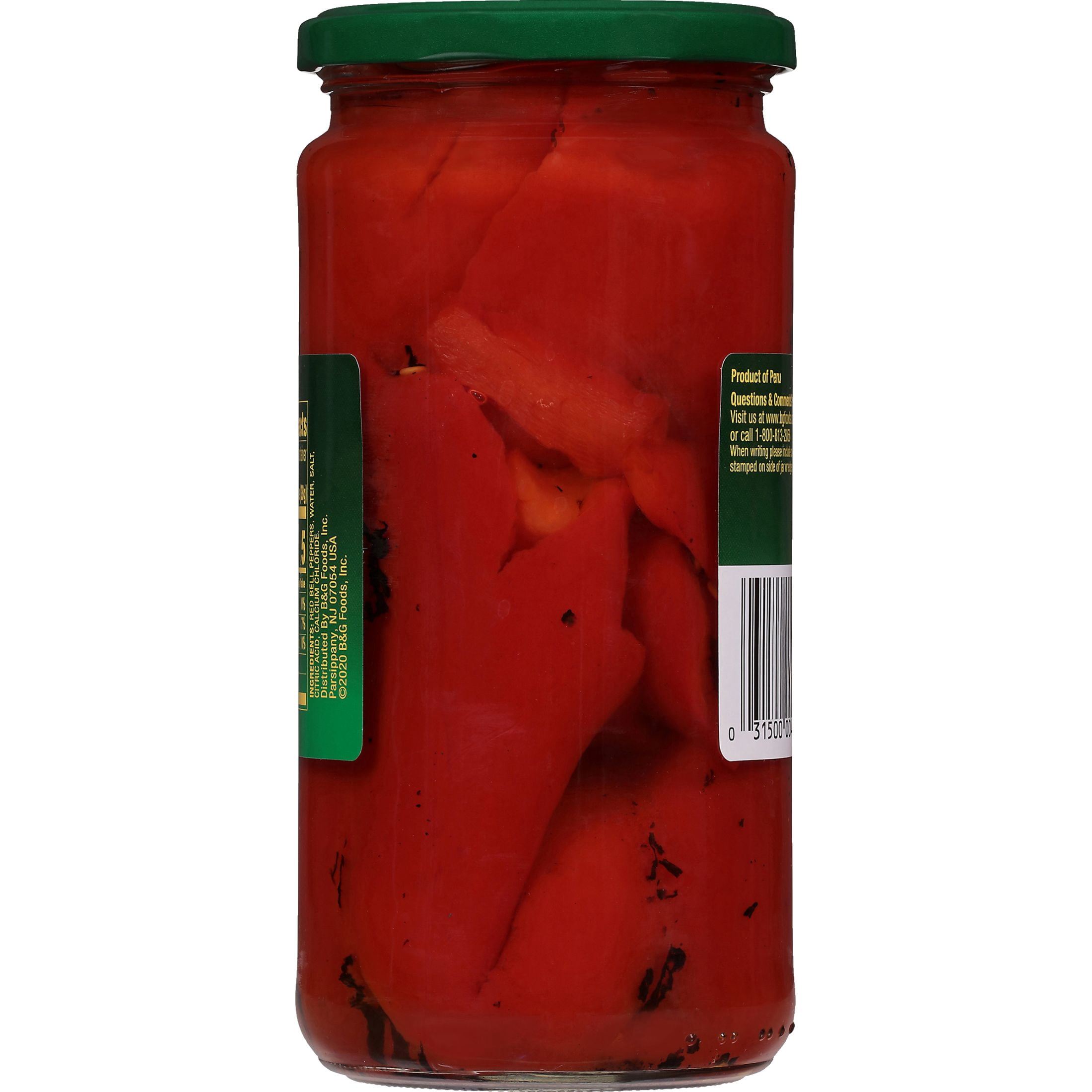 B&G Roasted Peppers, Kosher, No Allergens, Shelf-Stable, 24 fl oz Jar