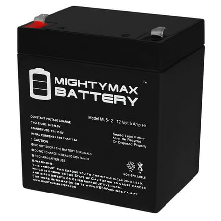 Image of 12V 5AH SLA Replacement Battery compatible with Interstate ABSL1050