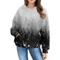 thumbnail image 2 of Mercatoo 𝗛oodie Girls Oversized Crewneck Sweatshirts Casual Hooded Flower Gradient 𝗛oodie Clothes Fall Fashion Outfits, 2 of 7