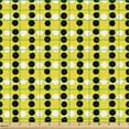 thumbnail image 2 of Retro Fabric by the Yard, Geometric Inspired Abstract Polka Dotted Pattern in Rounds Design, Upholstery Fabric for Dining Chairs Home Decor Accents, Mustard and Charcoal Grey by Ambesonne, 2 of 5