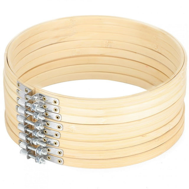 Aros De Bordado Con Clip Elástico Para Bordado, Aros De Bordado De Bambú, Duraderos Para Entusiastas Del Punto De Cruz De Pintura De Seda Para El Hogar OTVIAP 8 piezas 20 cm