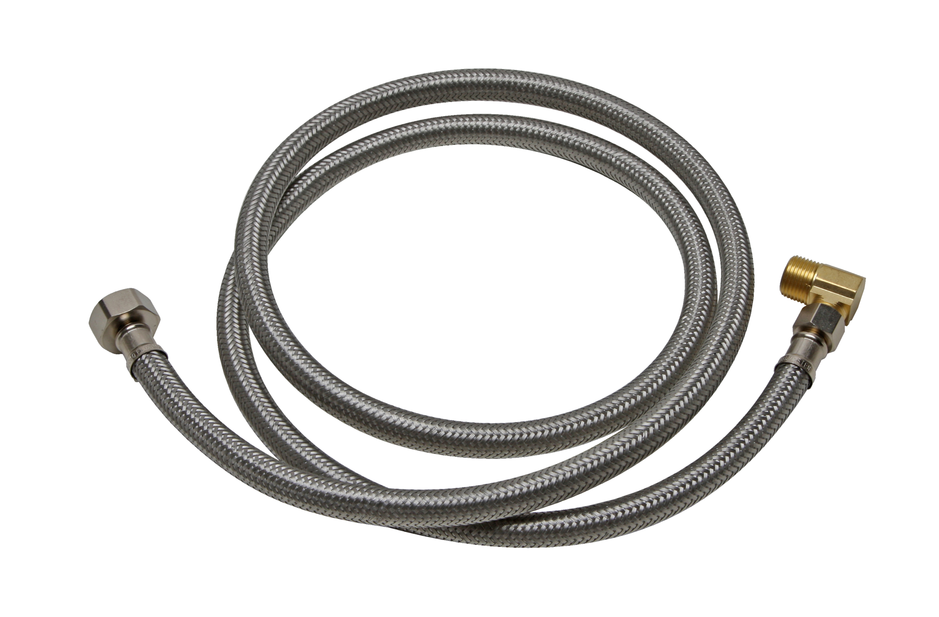 Fluidmaster B1W60 Braided Stainless Steel Dishwasher Connector, 3/8" Comp x 1/2" FIP, 60" Length