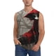 thumbnail image 1 of Fotbe Dark Red Hooded Girl Men's Camiseta sin Mangas Estampada para Hombres, Playera Casual para Gimnasio, Entrenamiento, Playa-Large, 1 of 7