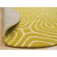 thumbnail image 3 of Hand Tufted Yellow Wool Round Rug 7'9 Ivory Blue Geometric Pattern - Eorc-Color:Yellow,Material:Wool, 3 of 5