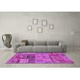 thumbnail image 3 of Ahgly Company Indoor Rectangle Patchwork Purple Transitional Area Rugs, 5' x 7', 3 of 4