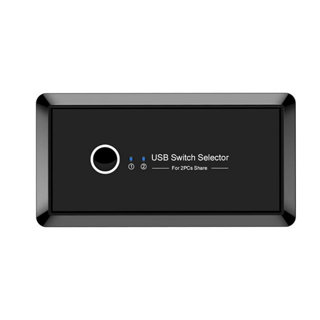 Cateissary Selector de interruptor USB 2 computadoras que comparten 4 dispositivos USB USB 2.0 concentrador de caja de conmutador periférico para teclado Juegos de teclado y mouse para computadora