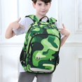 thumbnail image 6 of FORMRS School Backpack 17" Student Travel Bag with Laptop Compartment, Green Camouflage Pattern, 6 of 7