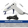 thumbnail image 4 of WORKPRO Mini Hot Glue Gun Kit, 20pcs Hot Glue Sticks Included, 4 of 6