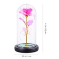 thumbnail image 2 of KAKOWELY 1 lámpara LED de escritorio con forma de flor, decoración de rosas de simulación para habitación con cubierta de vidrio., 2 of 5