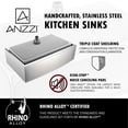 thumbnail image 6 of ANZZI  Elysian Farmhouse Stainless Steel 36-inch Kitchen Sink with Oil Rubbed Bronze Accent Faucet, 6 of 16