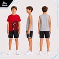 thumbnail image 2 of RBX Boys Athletic Outfit Shorts Set Short Sleeve Shirts Dry Fit Sleeveless Jersey & Shorts 3 Piece, 2 of 7