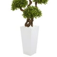 thumbnail image 3 of Nearly Natural 55” Four Ball Boxwood Artificial Topiary Tree in Tall White Planter, 3 of 3