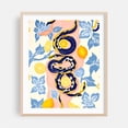 thumbnail image 2 of Snakes & Lemons - India Digital Art Modern Art Pattern Floral Lemon Abstract Pop Art Unframed Wall Art Print 9 x 12 inches, 2 of 13