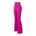 thumbnail image 6 of KHONTS Women's Yoga Pants Bootcut Leggings High Waisted Workout Tummy Control Flare Pants Lifting Stretchy Athletic Trousers Hot Pink M, 6 of 7