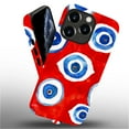 thumbnail image 2 of FKBRCL4U Compatible with iPhone 11 Pro Case, Evil Eye Red Blue Pattern for Girl Full Body Design Soft Silicone Drop Shock Scratch Protection for iPhone 11 Pro, 2 of 7