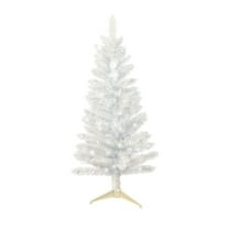 Makeatree 3FT White Artificial Mini Christmas Tree with 30 String Lights Small Fake Tabletop Tree  Not Pre-Lit, for Home & Office Holiday Décor