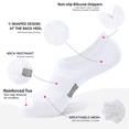 thumbnail image 3 of YOMYM Womens Athletic No Show Socks Low Cut Non-Slip Thin Liner Socks Invisible Hidden Socks for Flats, White, 3 of 7