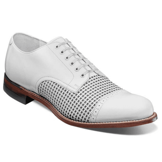 Stacy Adams Stacy Adams Madison Dress Shoes Cap Toe Oxford White