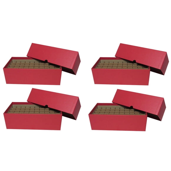 Caja para rollos de monedas Guardhouse, 50 rollos, cartón rojo, paquete de 4